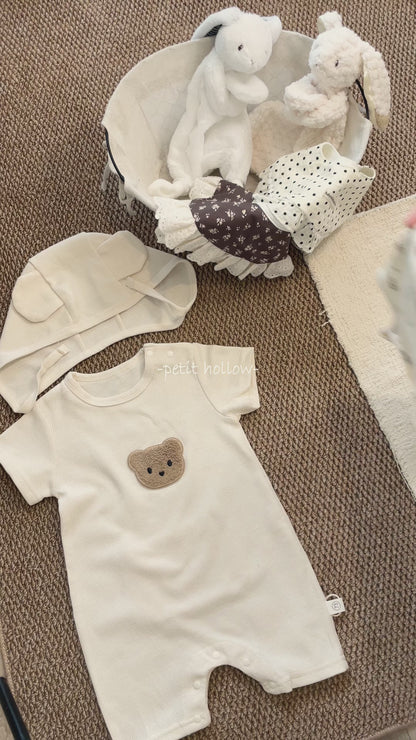 Solid Coffee Baby Romper