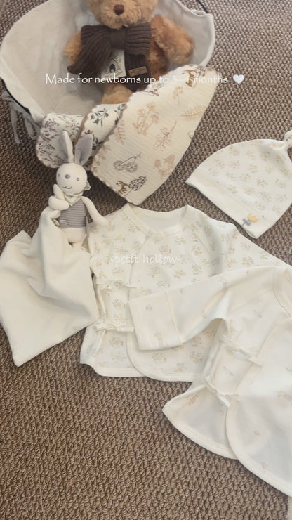 Puppy Newborn Half-Back Bodysuit Set