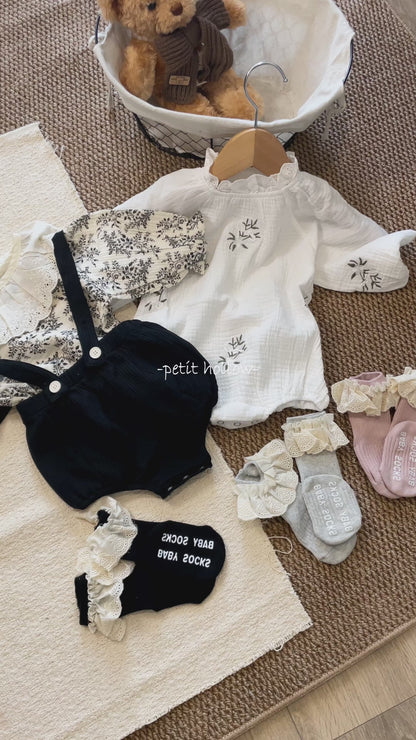 Black Lace Baby Socks