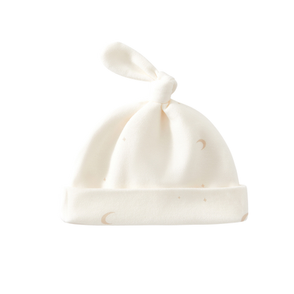 White Moon Baby Hat